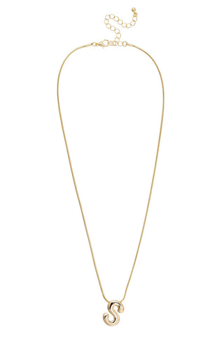Amy Initial Necklace • Shiny Gold