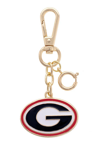 Georgia Bulldogs Enamel Logo Bag Charm