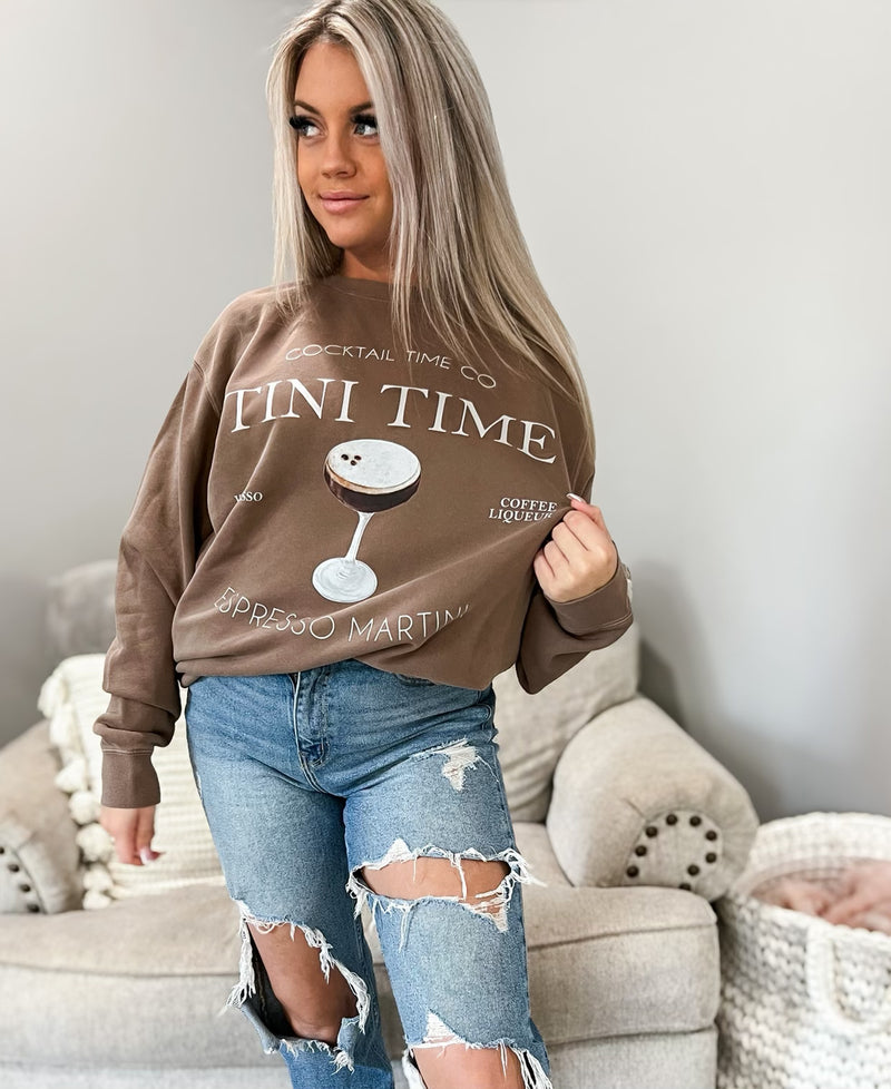 Tini Time Sweatshirt •Brown