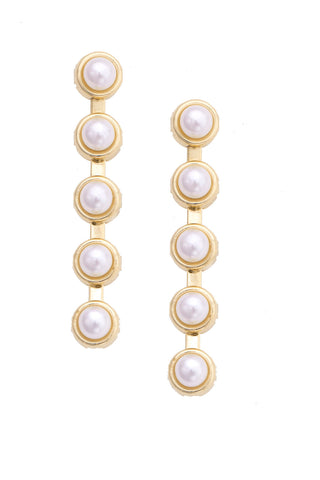 Ivy Pearl Linked Earrings • Ivory