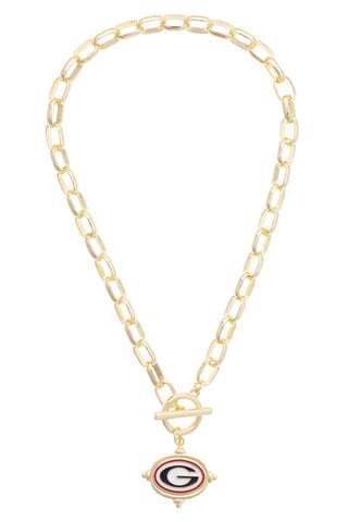 Georgia Bulldogs Logo Intaglio Necklace