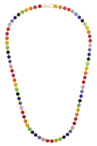 Gwen Rainbow Tennis Necklace • Multi