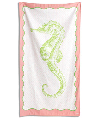 Seahorse Giant Beach Towel • Pink
