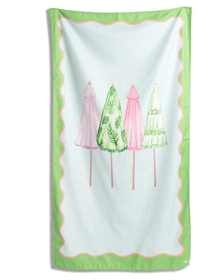 Riviera Giant Beach Towel • Umbrellas