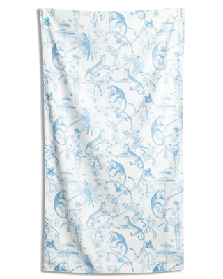 Borneo Giant Beach Towel • White & Blue