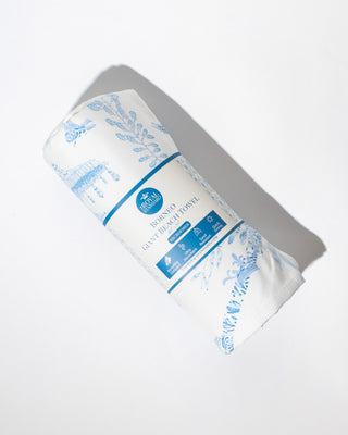 Borneo Giant Beach Towel • White & Blue