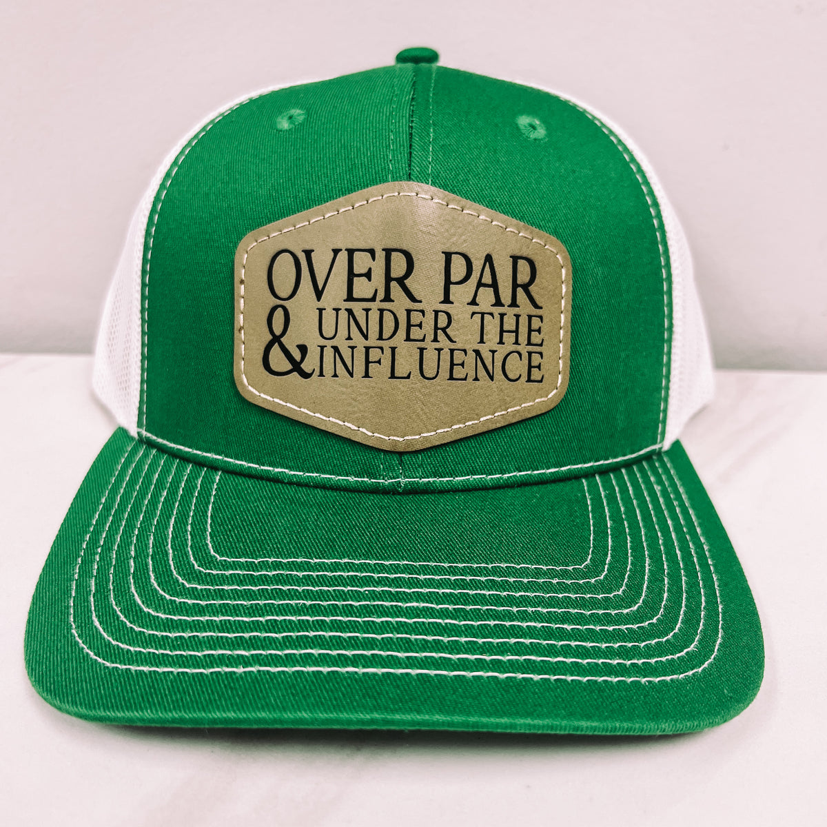 Over Par, Under The Influence • Leather Patch Hat