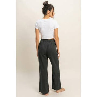 Natalie High Waist Flare Pants • Black