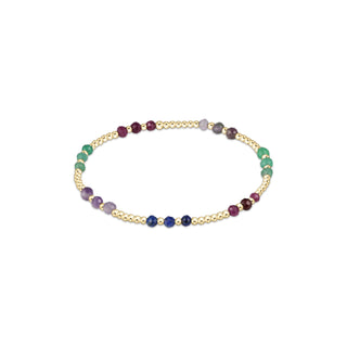 Gemstone Gold Joy Pattern 3mm Bead Bracelet • FW Hot Mess