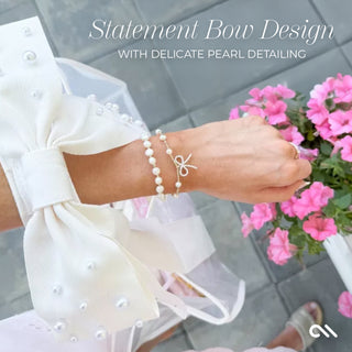 Ivory Pearl Bow Jelly Tote Bag