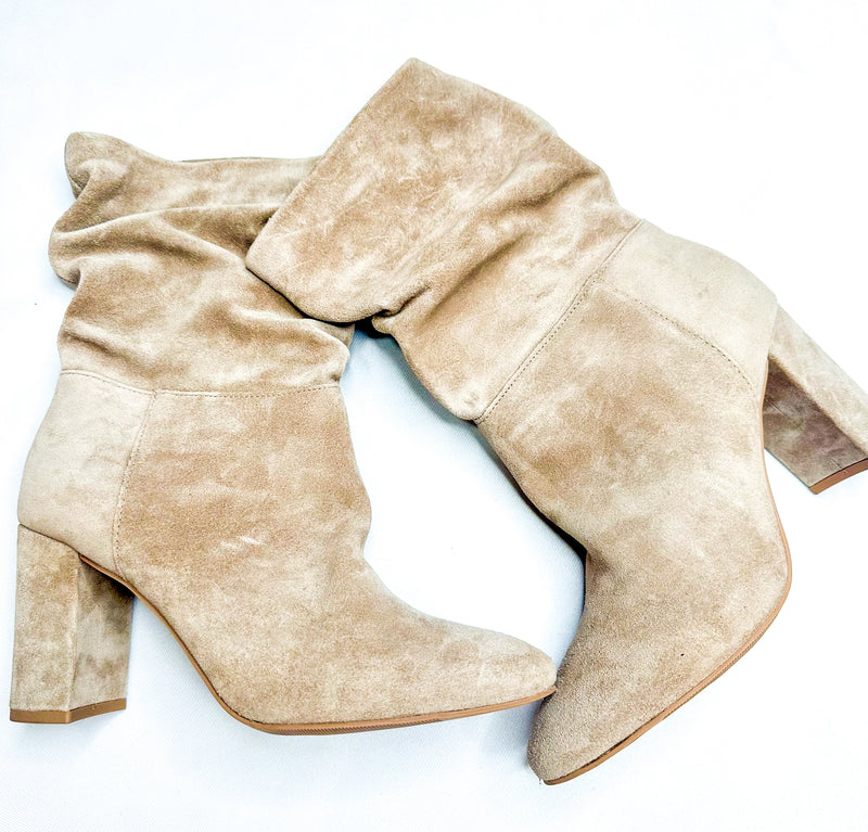 Kipper Split Suede Taupe Booties