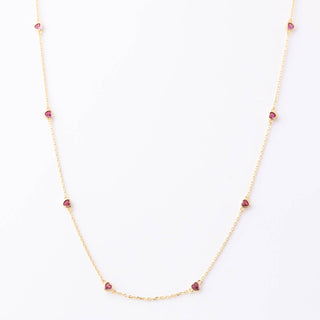 Lucia Pink Necklace • Gold