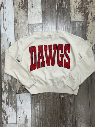 DAWGS Polka Dot Crewneck Sweatshirt • Cream