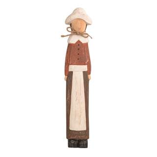Girl Pilgrim Wood Sitter