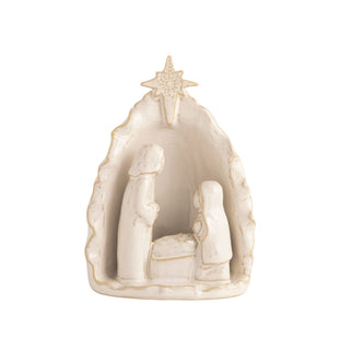 White Stone Nativity Scene