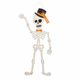 Skeleton Top Hat Door Hangers • Orange