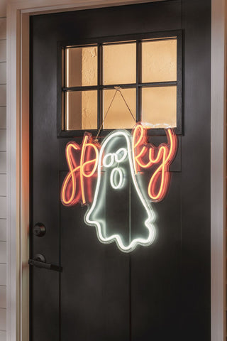 Neon Ghost Door Hanger