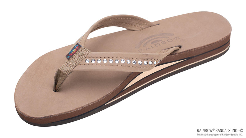 Women's Double Stacked Crystal Sandal