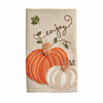Embroidered Pumpkin Towel • Enjoy