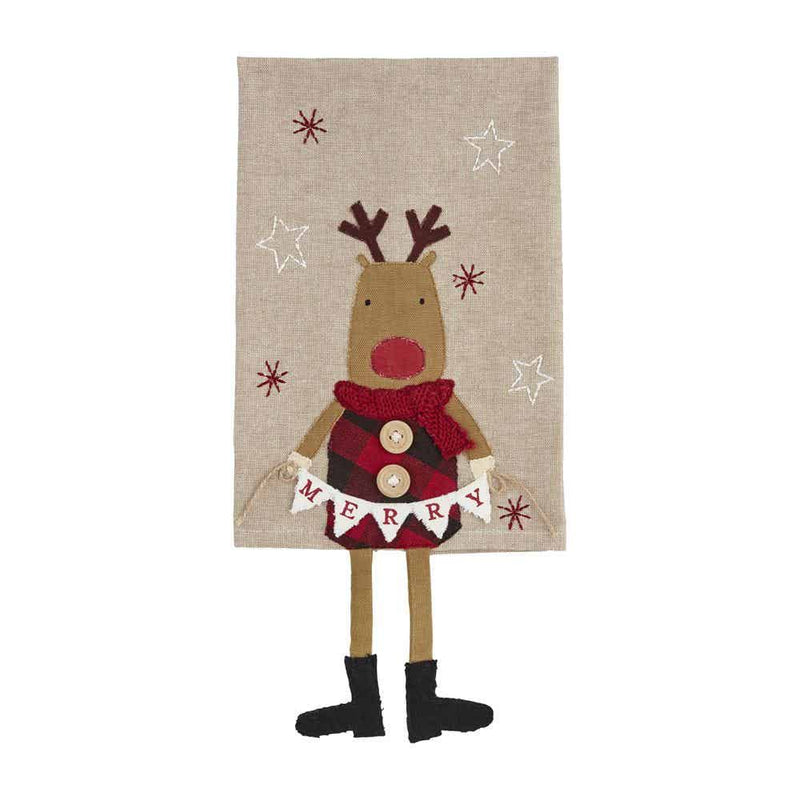 Christmas Dangle Leg Towel • Deer