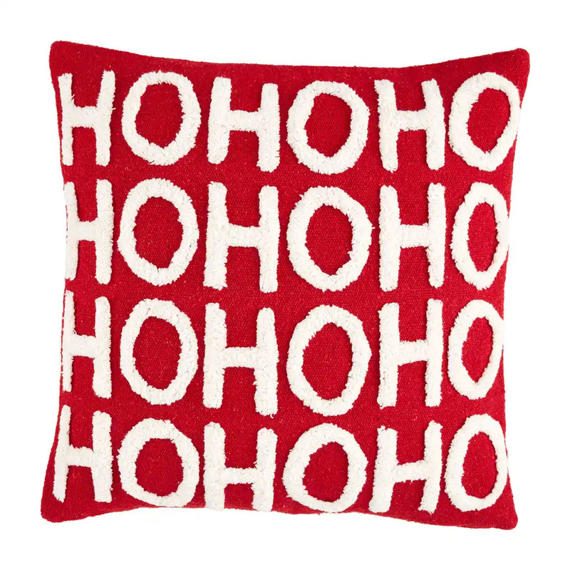 Tufted Christmas Pillow • Ho Ho