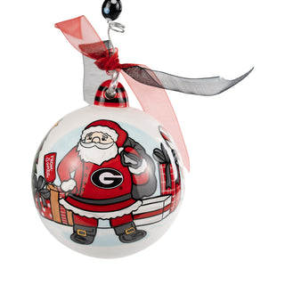 Happy Holidays Georgia Santa • Round Ornament