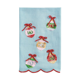 Christmas Ornaments Sequin Towel