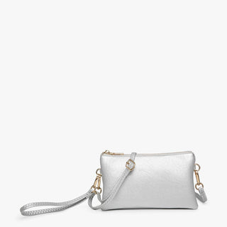Riley Vegan Crossbody • Bright Silver