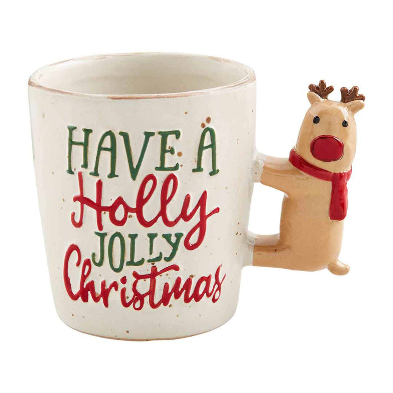 Holiday Figural Handle Mug • Reindeer