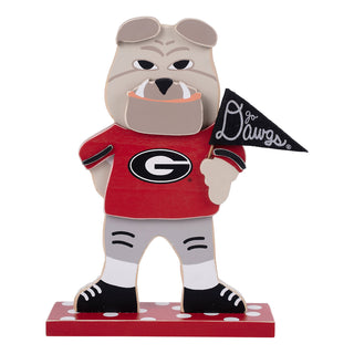 Hairy Dawg Mascot Wooden Tabletop Sitter