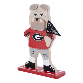 Hairy Dawg Mascot Wooden Tabletop Sitter