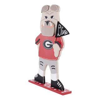 Hairy Dog Wooden Mascot Large Sitter