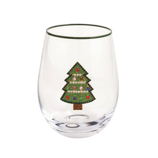 Holiday Beaded Wine Glass