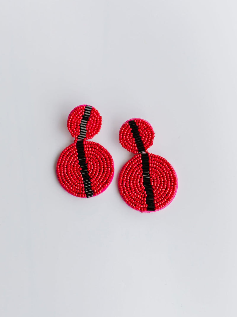 Colleen Earrings • Red & Black
