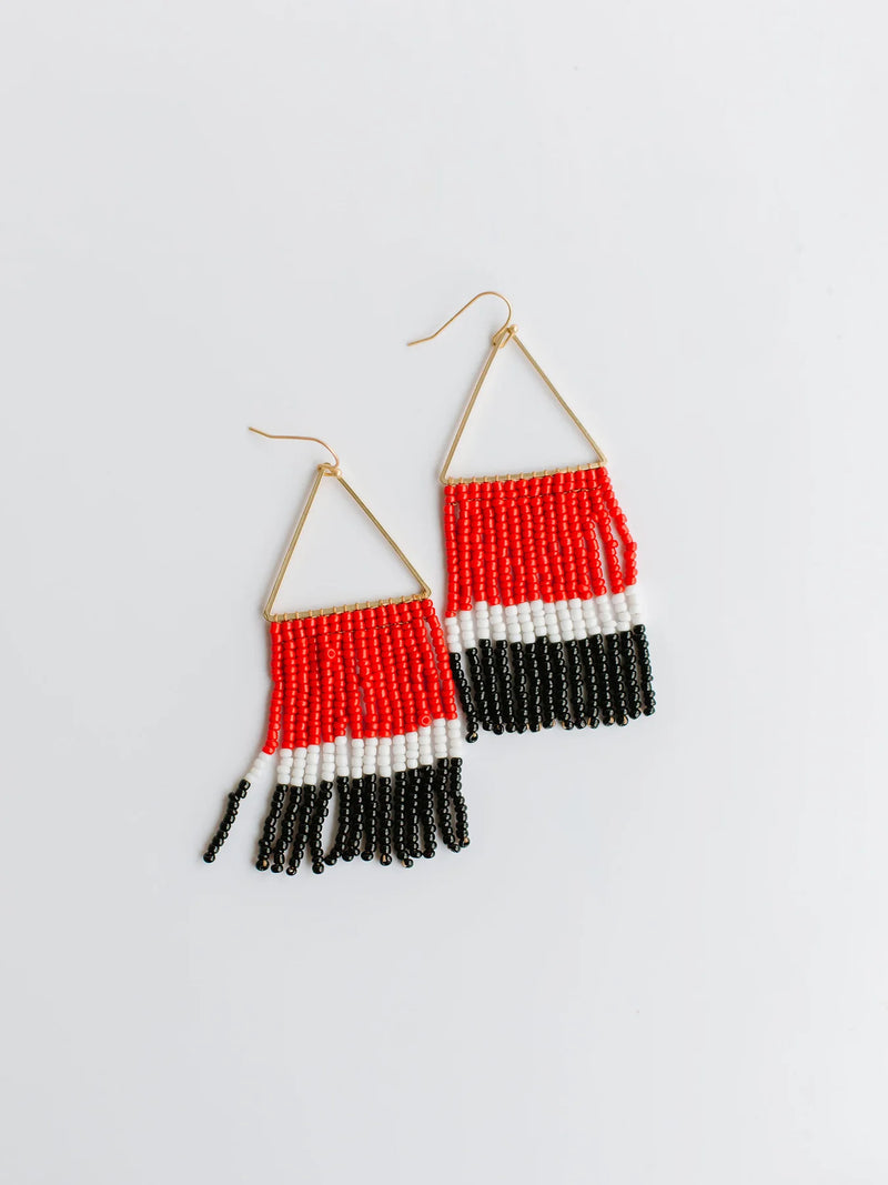 Greer Earrings • Red + Black