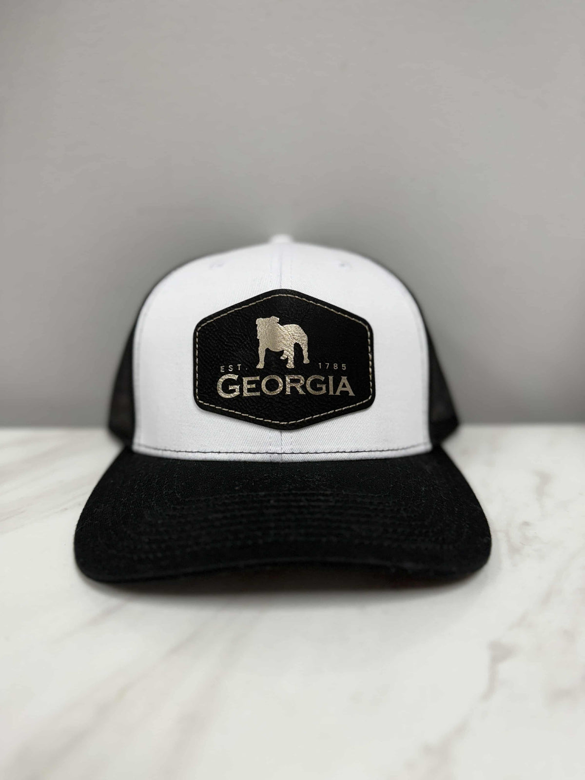 Georgia Bulldogs Leather Patch Hat • Retro + Gold