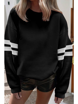 Stay In The Game Varsity Long Sleeve • Black