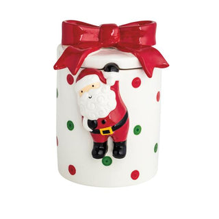 Bow Santa Cookie Jar