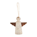 Multi Wood Angel Ornament