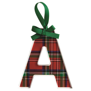 Tartan Initial Ornament