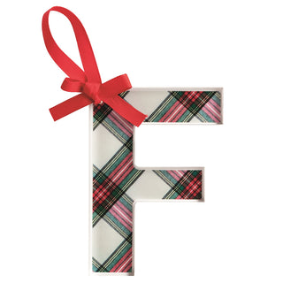 Tartan Initial Ornament
