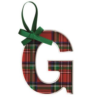 Tartan Initial Ornament