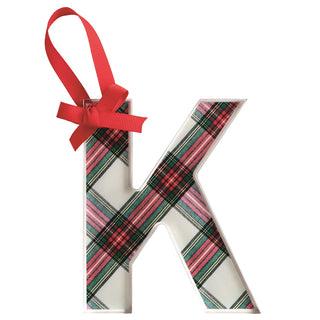 Tartan Initial Ornament