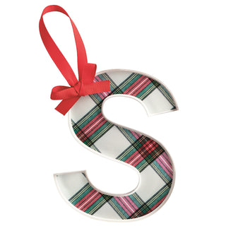 Tartan Initial Ornament