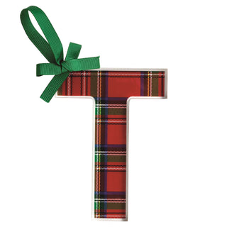 Tartan Initial Ornament