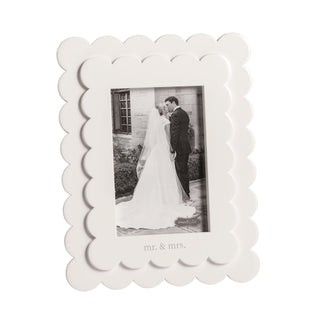 Mr. & Mrs. Scallop Picture Frame