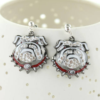 Georgia Bulldogs Crystal Logo Earrings
