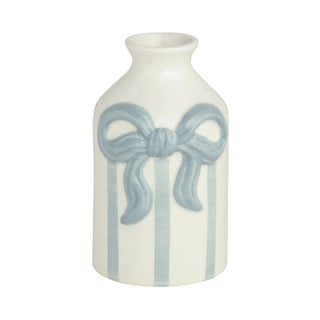 Small Striped Bow Bud Vase