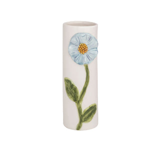 Blue Flower Stem Bud Vase