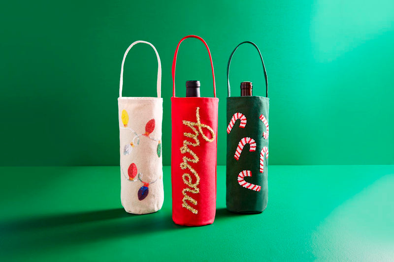 Tinsel Wine Bags • Christmas